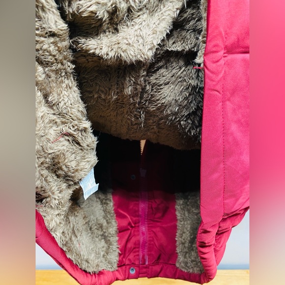 Women’s Winter Coat Parka Removable Hood NWT Maroon - Picture 11 of 12